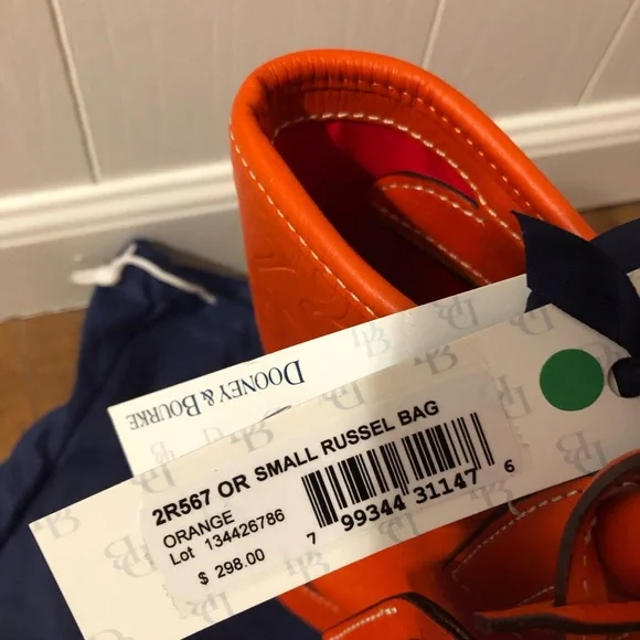 🎁 NWT Dooney Bourke  Russel tote orange - Picture 5 of 11